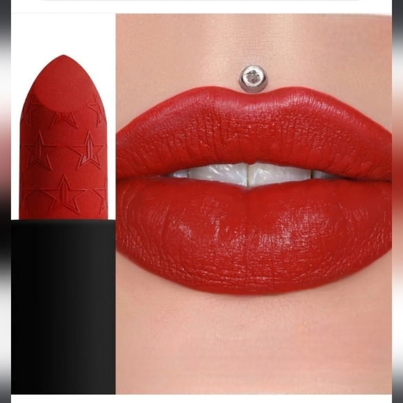 Jeffree Star Velvet Trap Lipstick Best Hair Hot Red Orange New - Picture 1 of 9